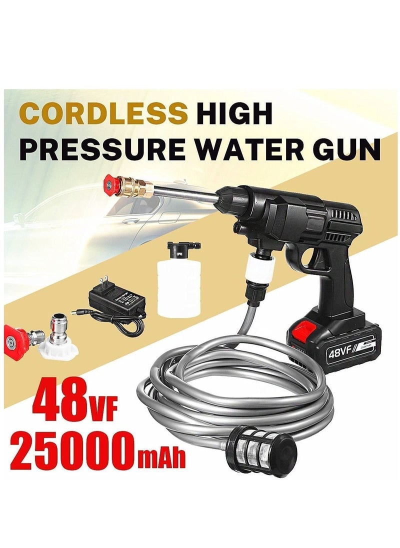 BGM 48V Cordless Portable Washer Electric High Pressure Cleaner Machine 30 Bar High Pressure Portable Washer with 3 in 1 Adjustable Nozzle for Washing Cars & Floors.  - Image 2