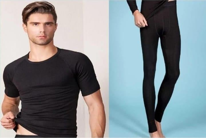 Berrak 755-756 Men's Thermal Bottom Top Short Sleeve Set 2 Pieces  - Image 2
