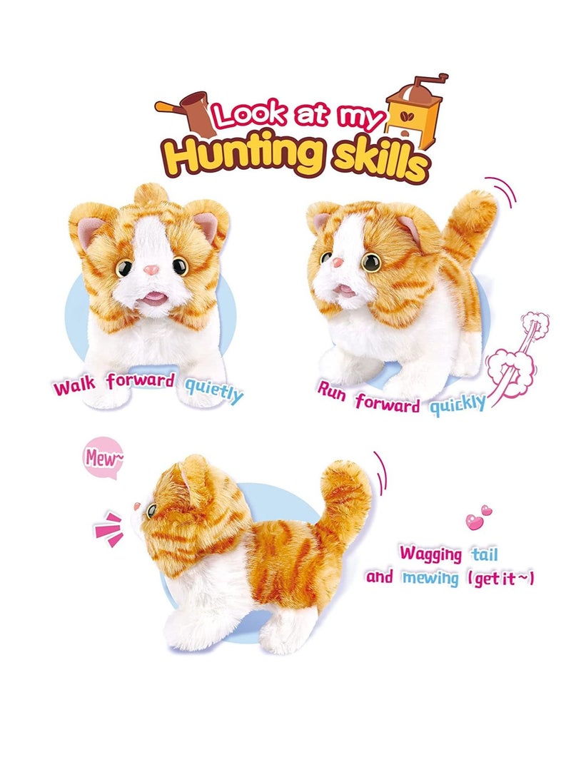 Y&D - Robot Electronic Cat Plush Stuffed Animal Interactive Meow Kitten Touch Control, Pet, Robotic Kitty Toy, Animated Toy Cats for Girls Baby Kids (Exotic Shorthair cat) - Image 1