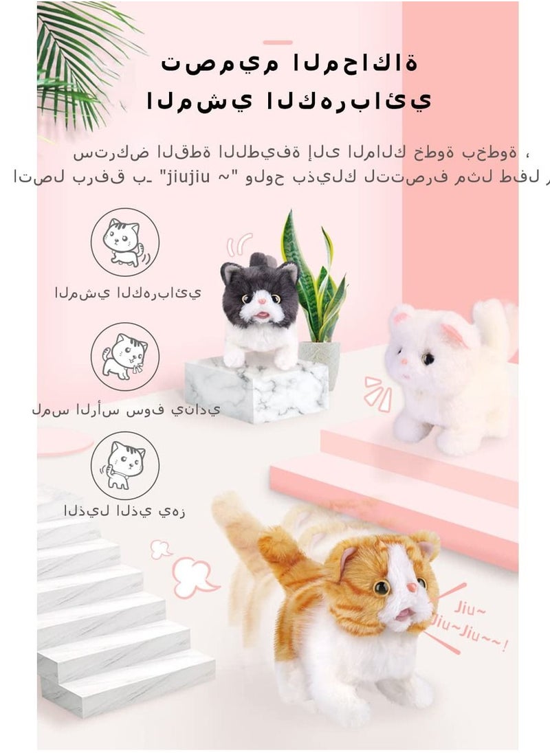 Y&D - Robot Electronic Cat Plush Stuffed Animal Interactive Meow Kitten Touch Control, Pet, Robotic Kitty Toy, Animated Toy Cats for Girls Baby Kids (Exotic Shorthair cat) - Image 1