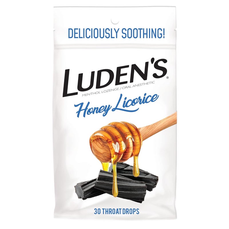 LUDEN'S قطرات حلق مهدئة بالعسل والعرقسوس 30 حبة عبوة واحدة - Image 1