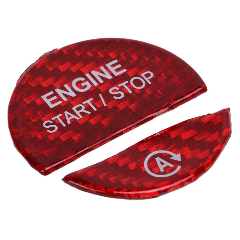 Engine Start Stop Button Cover: Red Carbon Fiber Material - Powerful Protection Push Start Button Cover for Mercedes-Benz S-Class W223 2022+ And C-Class W206 2022+ Car Interior - Image 2