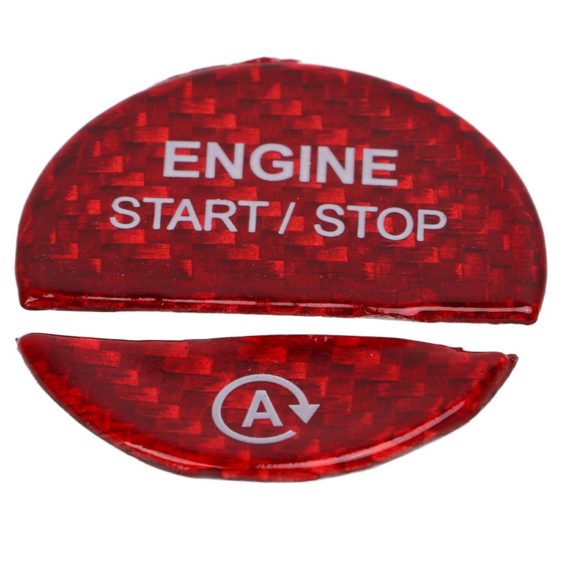 Engine Start Stop Button Cover: Red Carbon Fiber Material - Powerful Protection Push Start Button Cover for Mercedes-Benz S-Class W223 2022+ And C-Class W206 2022+ Car Interior - Image 4