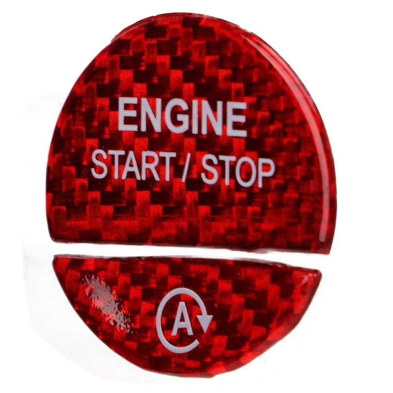 Engine Start Stop Button Cover: Red Carbon Fiber Material - Powerful Protection Push Start Button Cover for Mercedes-Benz S-Class W223 2022+ And C-Class W206 2022+ Car Interior - Image 5