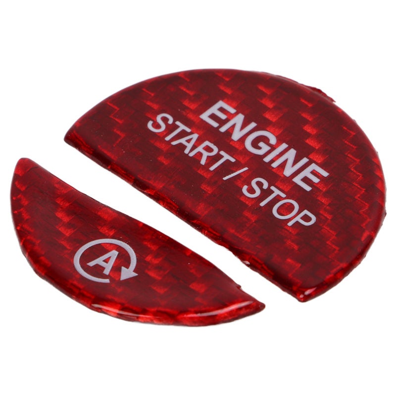 Engine Start Stop Button Cover: Red Carbon Fiber Material - Powerful Protection Push Start Button Cover for Mercedes-Benz S-Class W223 2022+ And C-Class W206 2022+ Car Interior - Image 3