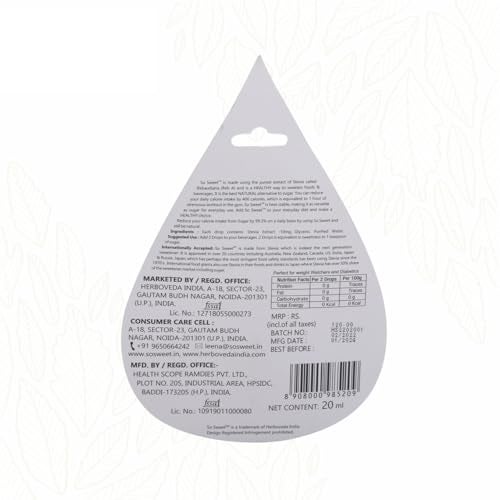 So Sweet Stevia Liquid – Pack of 2, 800 Drops, 100% Natural Sweetener for Weight Management, Sugar-Free, Zero Calorie, Diabetic & Keto Friendly, Convenient for Beverages & Baking - Image 3