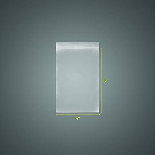 SNL Quality Zipper Lock Reclosable Clear Disposable Plastic Bags, Strong | 4" X 6" - 2 MIL - 100 Bags - Image 2
