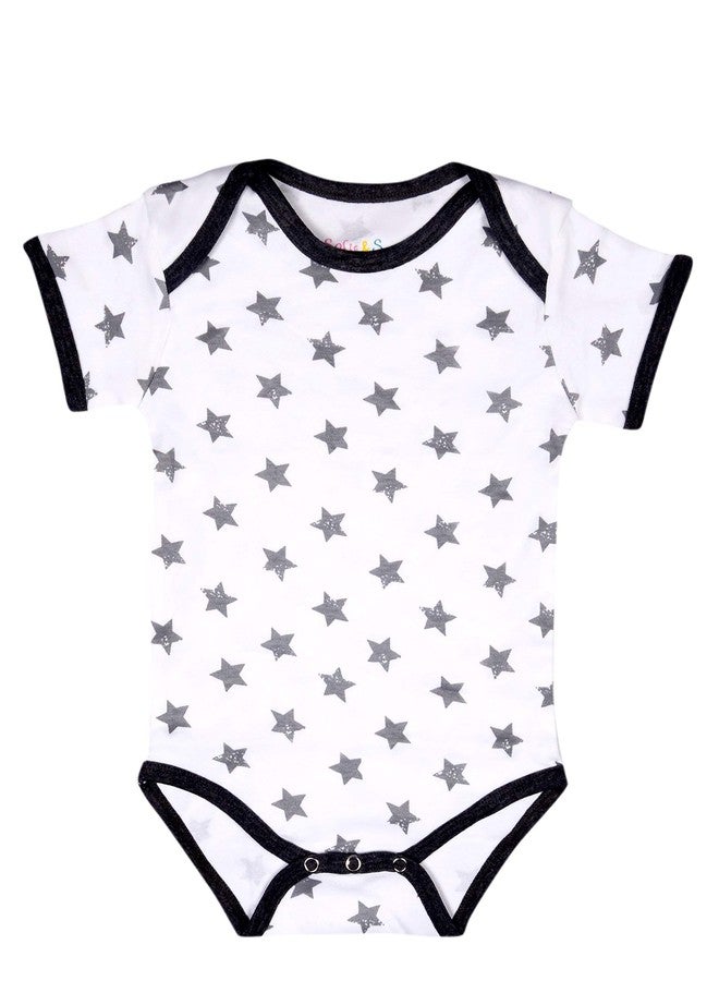 Sofie & Sam Baby Romper Half Sleeves Premium Cotton Pack of 3 - Star/Bear/Car (6-9 Months) - Image 2