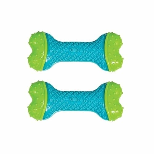 KONG CoreStrength Bone Dog Dental Chew Toy Durable MultiLayered Dog Toy for Enrichment Play Dental Care with Textured Body for Teeth Cleaning for MediumLarge Dogs Pack of 2 - Image 1