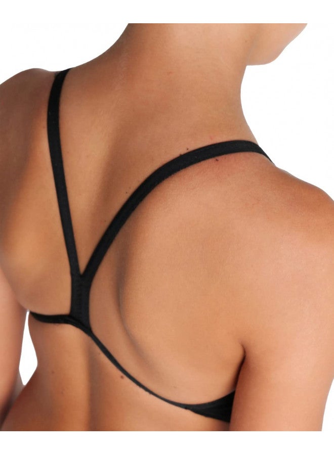 ARENA Girl's Team Challenge Back Solid Swimsuit - Black/White - Size 24 - Image 2