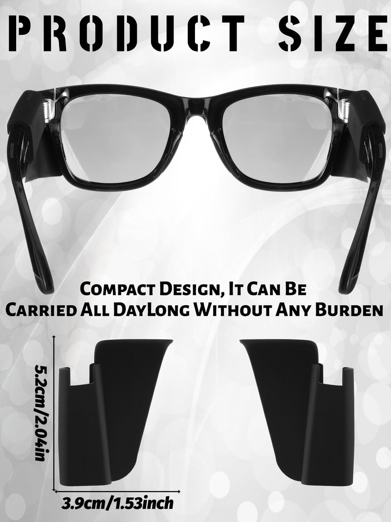 Kingdder 8 Pairs Safety Side Shields Bulk Slip on Glasses Side Shields Quality Silicone, Anti-slide Design Upgrade Silicone Shockproof Design Easy Installation for AI Smart Glasses - Image 2