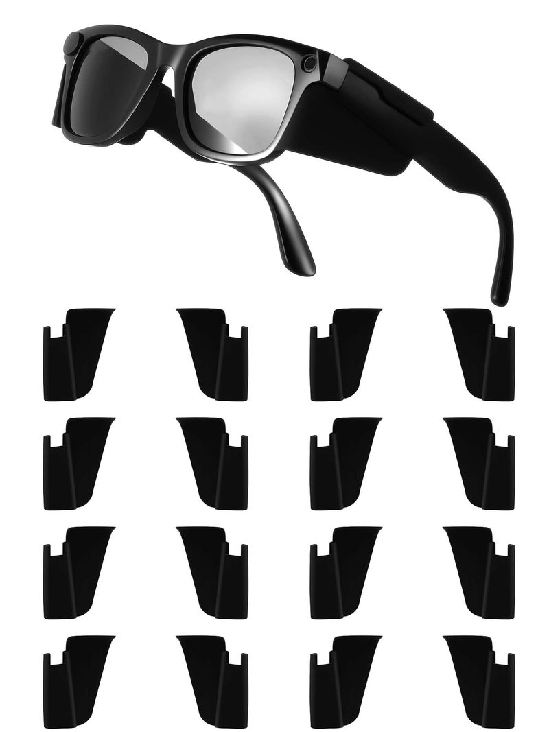 Kingdder 8 Pairs Safety Side Shields Bulk Slip on Glasses Side Shields Quality Silicone, Anti-slide Design Upgrade Silicone Shockproof Design Easy Installation for AI Smart Glasses - Image 1