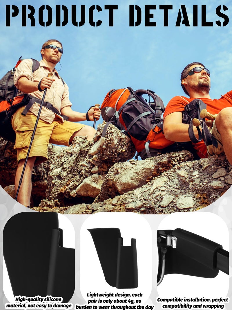 Kingdder 8 Pairs Safety Side Shields Bulk Slip on Glasses Side Shields Quality Silicone, Anti-slide Design Upgrade Silicone Shockproof Design Easy Installation for AI Smart Glasses - Image 4