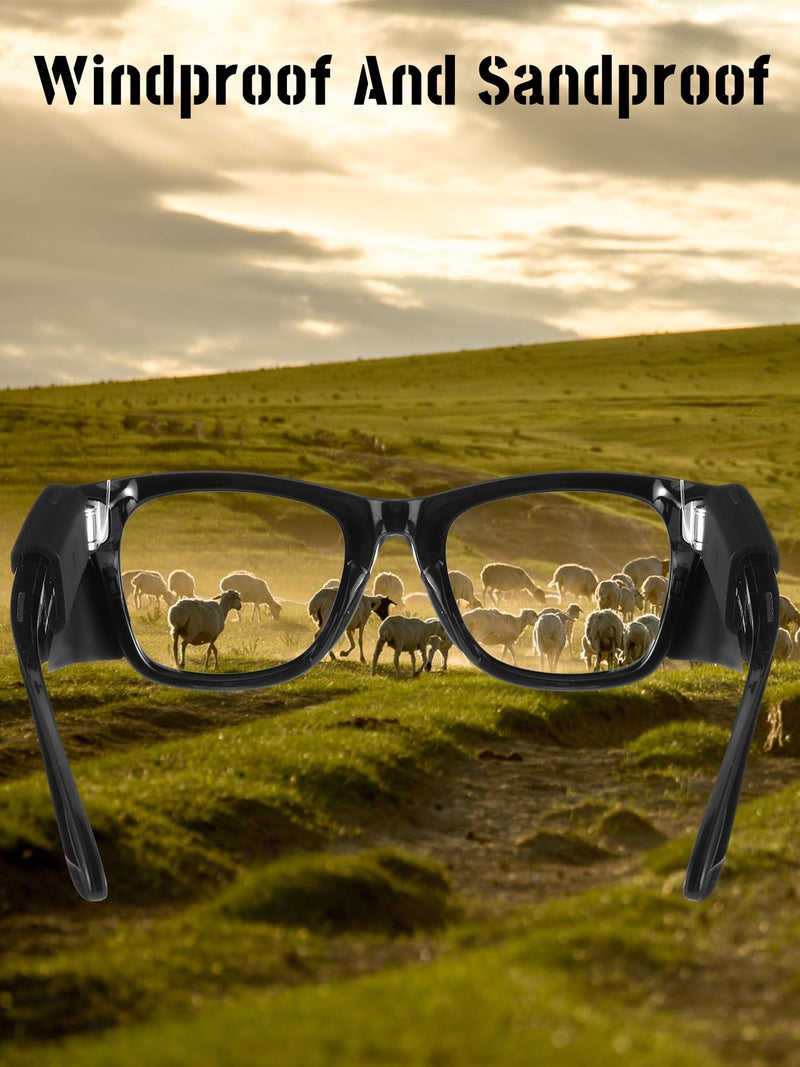 Kingdder 8 Pairs Safety Side Shields Bulk Slip on Glasses Side Shields Quality Silicone, Anti-slide Design Upgrade Silicone Shockproof Design Easy Installation for AI Smart Glasses - Image 5