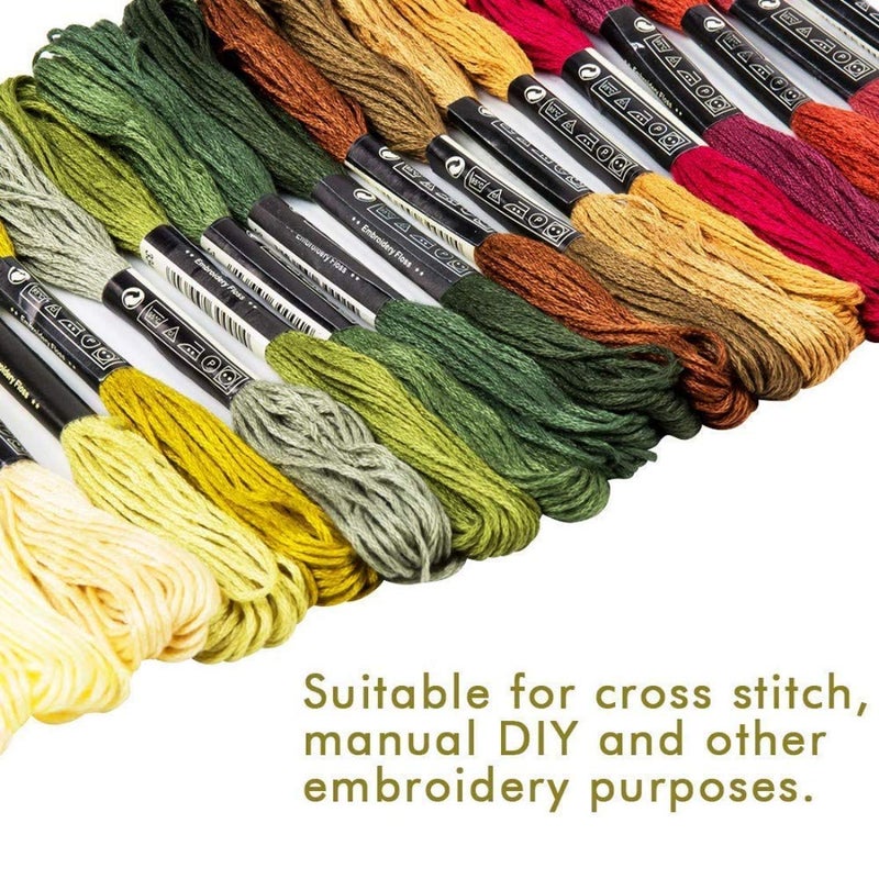 DIY Crafts Pack Of 20 Pcs White Extra Embroidery Floss Rainbow Color Skeins Per Pack Cross Stitch Threads Friendship Bracelets Floss Crafts Floss Skei Pack Of 20 Pcs White Extra - Image 4