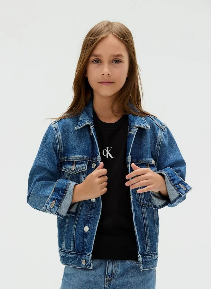 Calvin Klein Jeans BEH-Black Kids Logo Boxy T-Shirt for Women | Best Price UAE