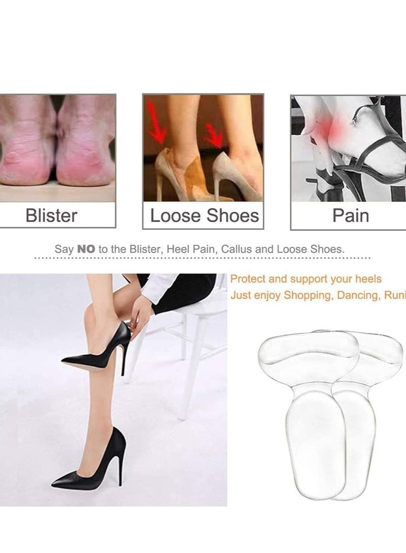 Heel Cushion Inserts, Reusable Soft Shoe Self-Adhesive Foot Care Protector Grips Liners Loose Shoes Pain Relief Bunion Callus Blisters for Women Men 3 Pairs - Image 3
