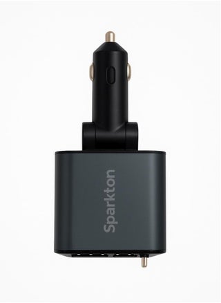 Sparkton 4 in 1 Fast Car Charger with Dual USB Ports USB-C Type-C Retractable Cable High Speed Mobile Charging Adapter Quick Charge 3.0 Vehicle Power Hub Universal Car Charger for iPhone Android Samsung Compact 12V Smart Auto USB C Phone Charging Plug. - pzsku/ZFE88A1A26D154F088612Z/45/1749575286/8df5105c-83f8-4bd3-88c3-cd526d3c4469