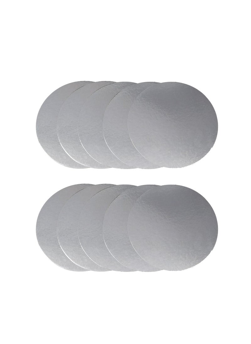 HYFY - [10 PCS] Cake Boards 9 inch Cake Boards Silver Cake Boards Round, BPA Free Perfect For Cake Box 10 inch, Cake Box 12 inch Cake Decorating Tools, Cake Stand, Baking. Cake Board Mini, Cake Board large. - Image 1