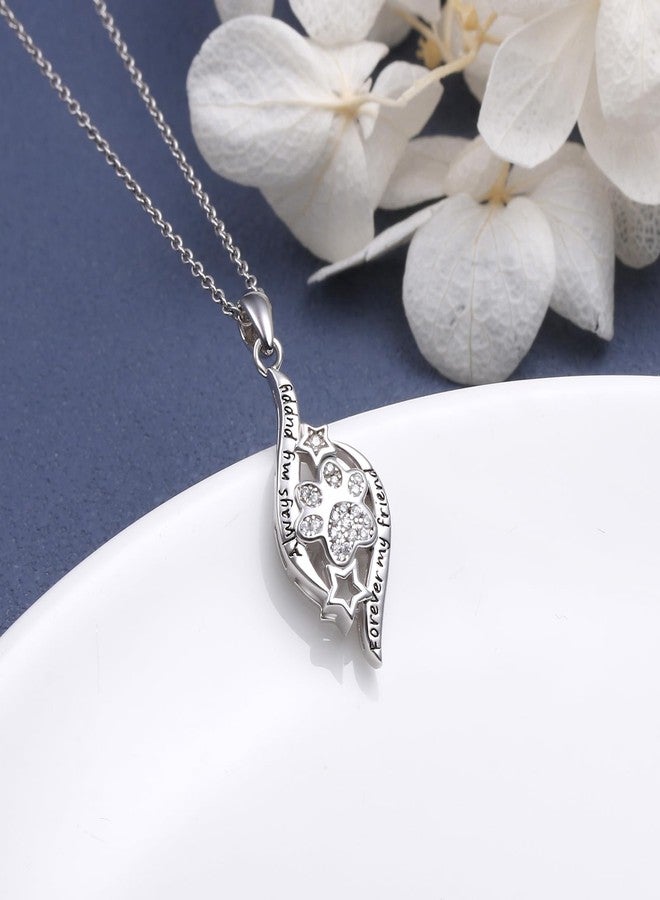 DAOCHONG Sterling Silver Paw Print Memorial Ash Jewelry - 925 Sterling Silver Pet Urn Necklace with Filling Kit - Image 4
