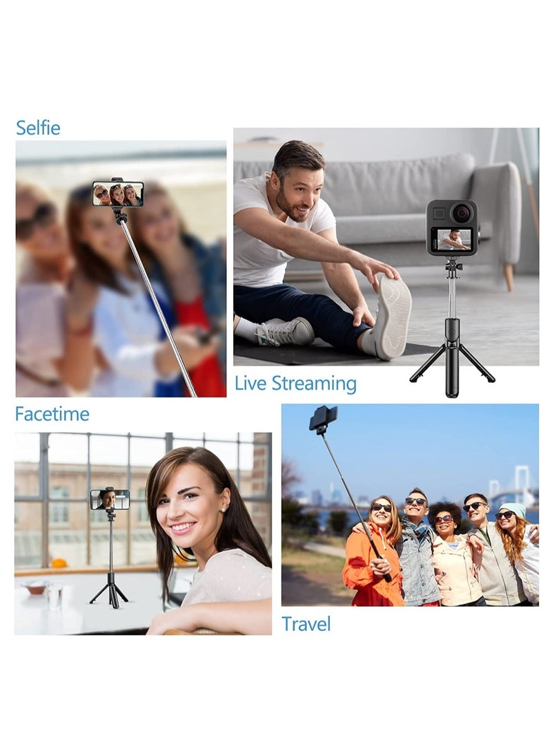 ELTRAZONE Extendable Selfie Stick, Bluetooth Selfie Stick with Tripod Stand and Detachable Wireless Bluetooth Remote, Ultra Compact Selfie Stick for Mobile and All Smart Phones Black - Image 3