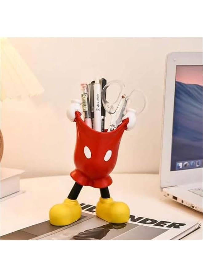 علبة قلم فأر كرتونية لتنظيم المكتب ووعاء للمكياج وأقلام الرصاص لتزيين المنزل أو حفلة  أو كهدية لافتتاح منزل جديد. - Image 3