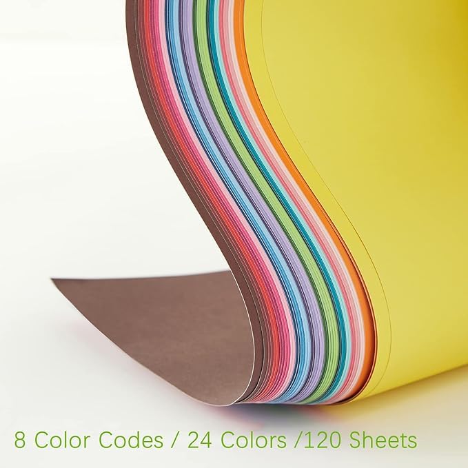 D S R Eclet A3 25 pcs Color Sheets (5 Colours x 5 Sheets Each) Double-Sided Multicolor Fluorescent Neon Craft 120-160 GSM Pastel Sheet for Greeting Cards, Art & Craft - Image 5