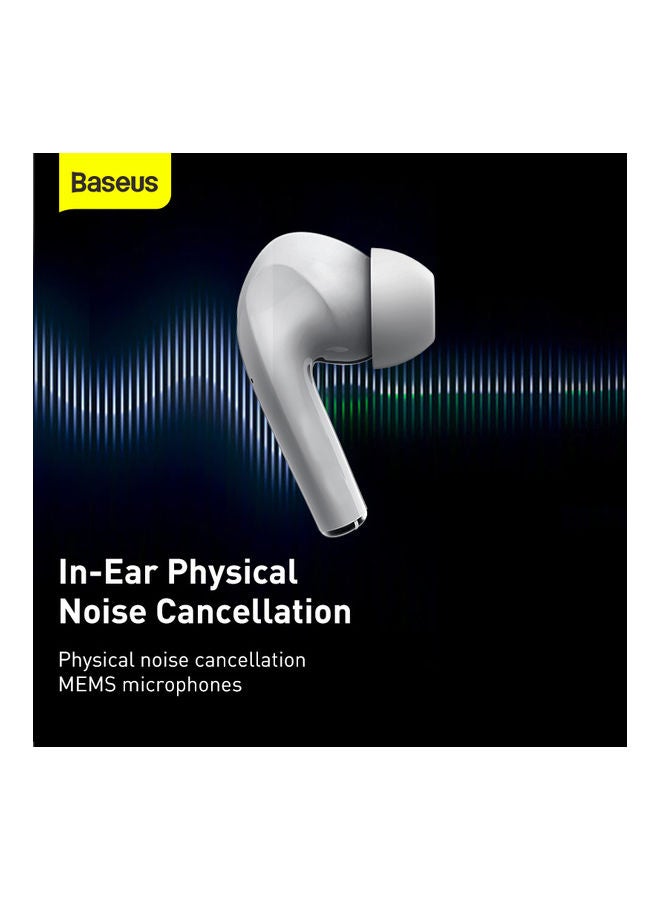 Baseus Encok W3 Wireless Bluetooth Earphone - White White - Image 4