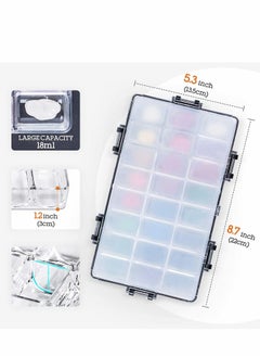 Y&D Paint Pallet Tray Airtight Palette Stay Wet for Watercolors, Gouache, Acrylic, Oil Paint, Storage Box , 24 Wells  - Image 3