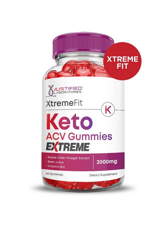 Justified Laboratories Xtreme Fit Keto ACV Gummies Extreme 2000MG XtremeFit Keto Gummies Apple Cider Vinegar Formulated with Pomegranate Beet Juice Powder B12 Vegan Non GMO 60 Gummys - Image 3
