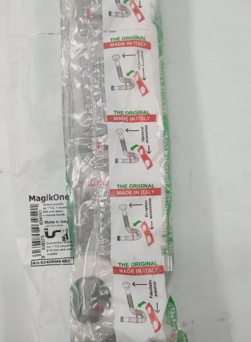 ماجيكون خرطوم حوض مرن MagikOne بلاستيك PVC مقاس 1.5 بوصة طول 150 سم - Image 2
