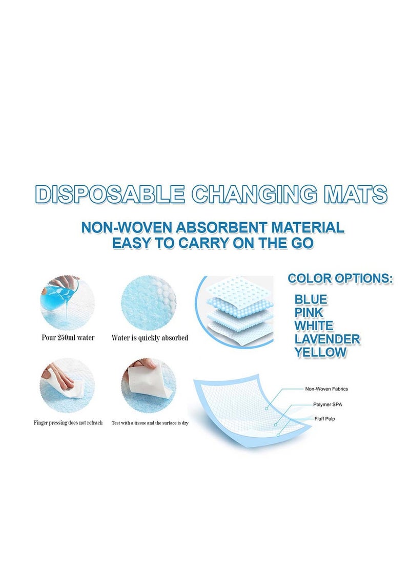 A TO Z A to Z - Disposable Changing Mat size (45cm x 60cm) Large- Premium Quality for Baby Soft Ultra Absorbent Waterproof - Pack of 15 - Blue  - Image 3