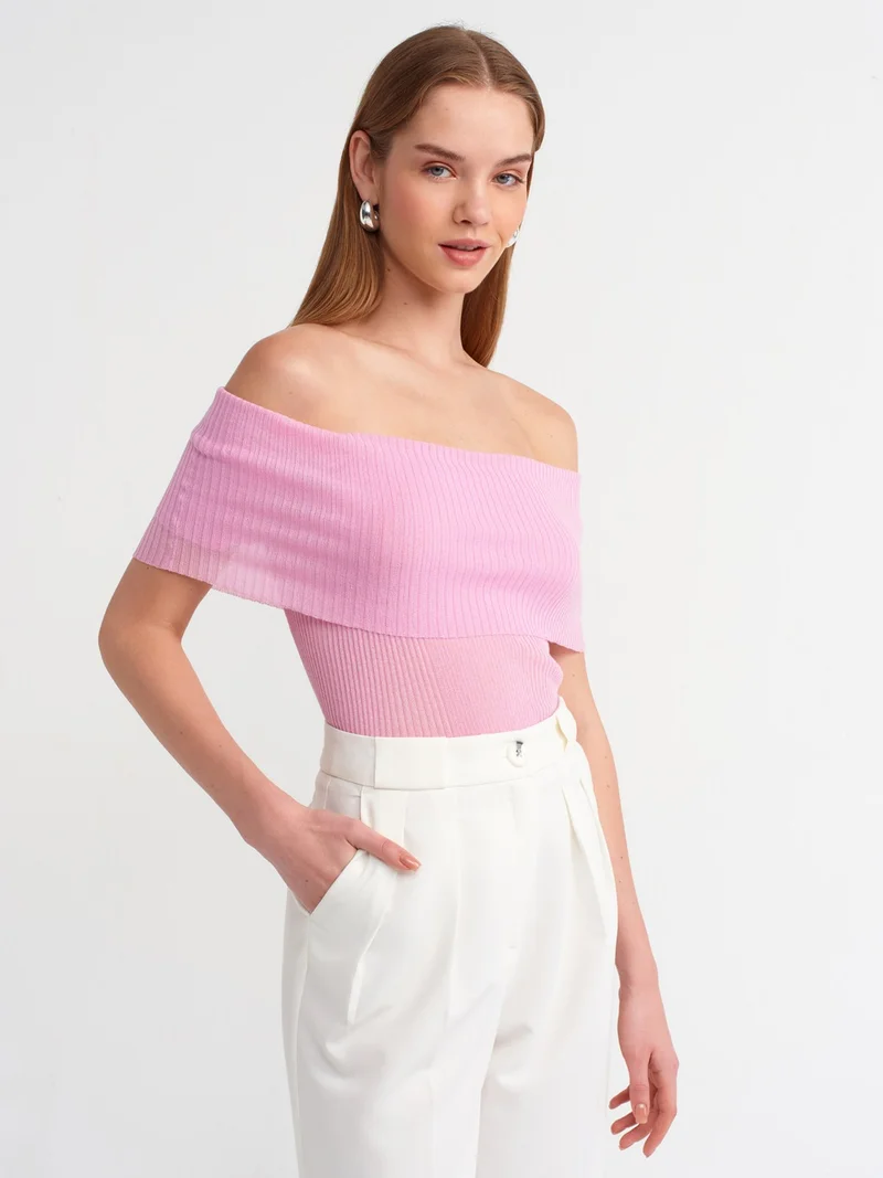 ديلفين 10558 Fine Knitwear Sweater-Pink