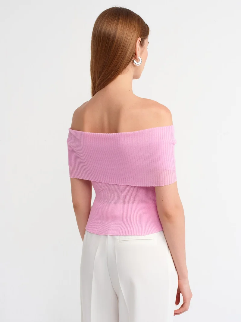 ديلفين 10558 Fine Knitwear Sweater-Pink