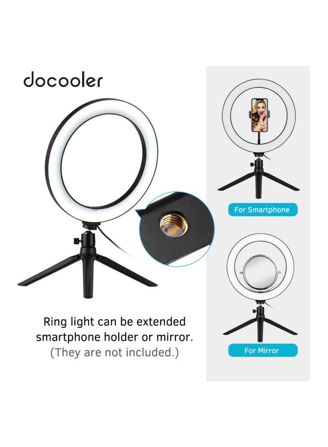 docooler LED Photography Ring Light With Tripod Stand Set White/Black - Image 2