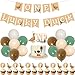 Merrystorm 43Pcs Mallard Duck 1st Birthday Decorations for Boys One Lucky Duck Birthday Decorations One Lucky Duck Banner Cake Cupcake Toppers Green Brown Latex Balloons for Boy First Birthday Party Supplies - Image 2