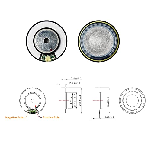 jingewell HiFi 35mm Headphone Speaker Driver 20ohm for Bose 700 NC700 NC 700 Headset Replacement Speaker Repair Parts Wool Basin Membrane 2Pcs - Image 2