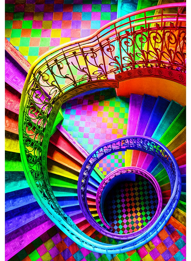 Clementoni 500 Piece Puzzle – Colorboom Stairs Compact Box | Colorful Abstract Art Jigsaw Puzzle For Adults - Image 4