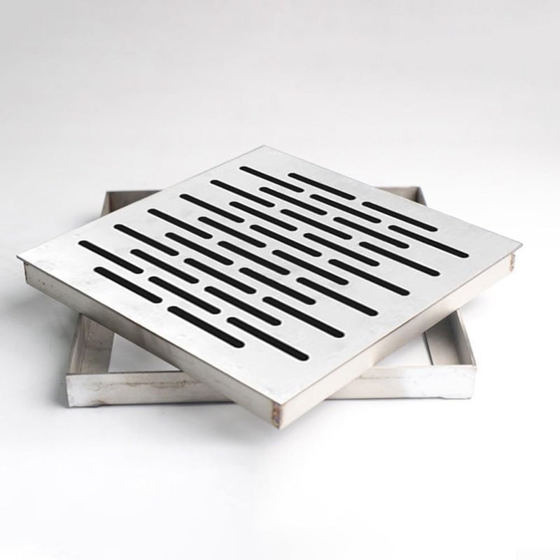 Outdoor drainage cover, 20 x 20 cm, stainless steel drainage network 30 x 30 cm, square drainage network (200 x 200 x 20 mm) - Image 3