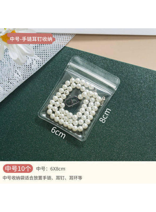 Anti-oxidation elry Bag, Sealed Bag, Pvc Self-sealing Bag, elry Box, Storage For Accessories, Earrings, Necklaces, Portable Transparent Bag
