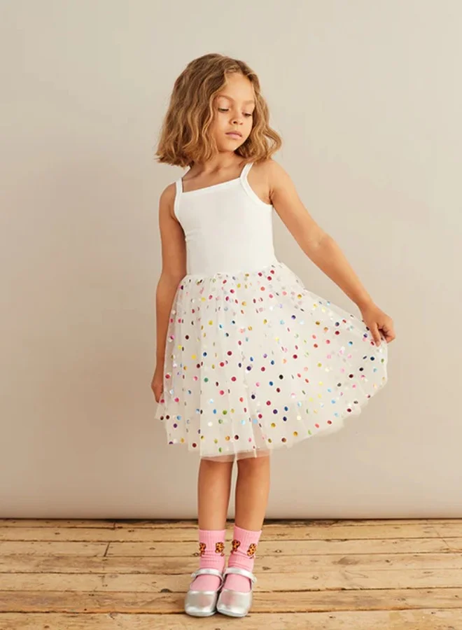 بوب وبلوسوم Polka Dot Tulle Dress