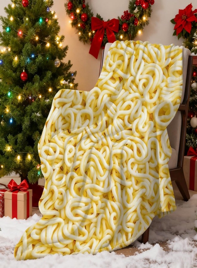 Sofevaim Ramen Noodles Blanket Realistic Food Blanket, Funny Birthday Gifts for Kids, Funny Throw Blanket for Couch Sofa Bed, Food Ramen Gifts 60" X 50" - Image 2
