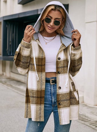 Hooded Loose Casual Cardigan Plaid Shirt Coat Multicolour - pzsku/ZFE89993AFC8AF244E828Z/45/_/1670770235/e19ad8a7-d415-41fb-a16e-9f2b3b96e279