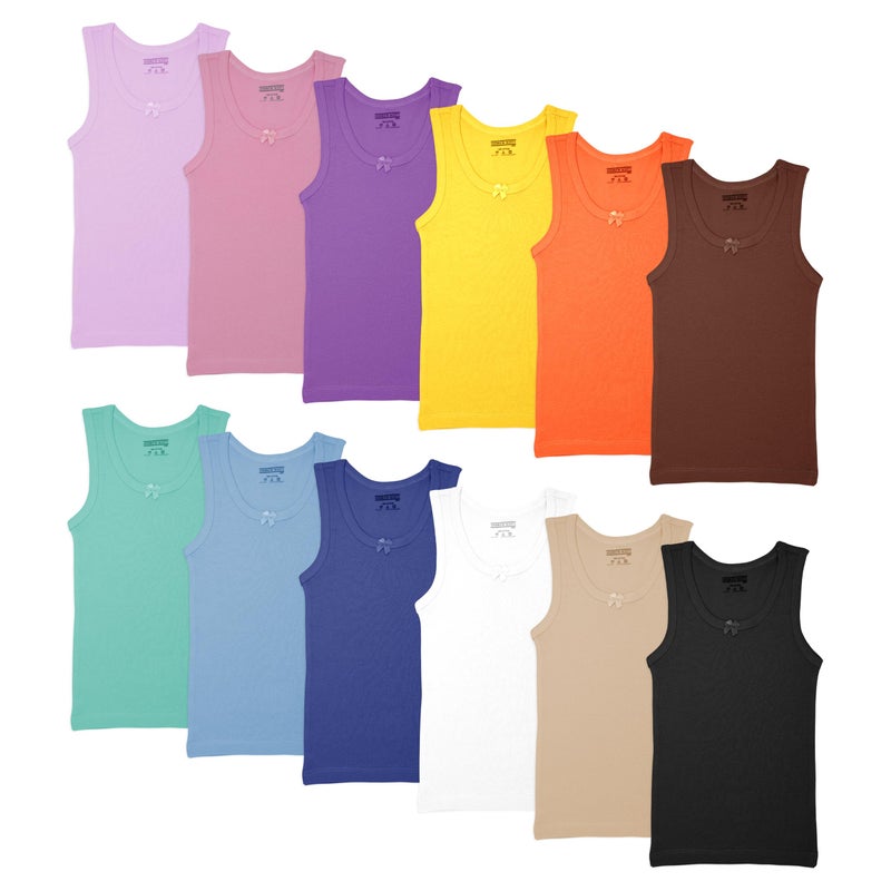 Andrew Scott Girls Camis & Tanks | Cotton Tank Top Layering Undershirts | Multi Pack Colors - Image 1