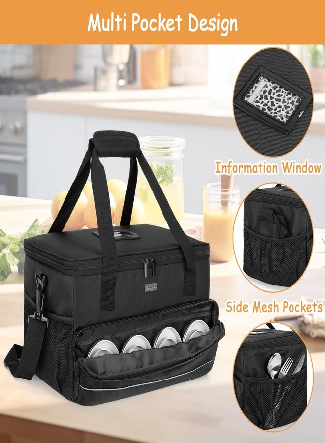 Trunab Mason Jar Storage Bag Insulated 8 Canning Organizer, with Adjustable Padded Dividers for Securely Storing and Transport, for Ball Canning Jars, Drinking Jar Cups, Black (Jars not included) - Image 4