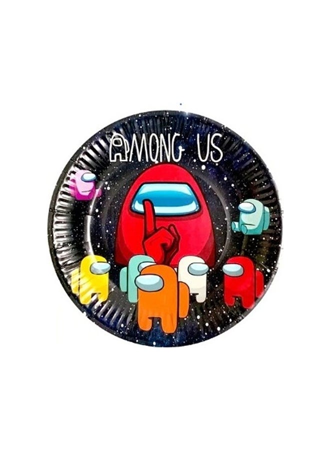 Loquat 10-Piece Among Us 7” Disposable Plate - Image 1