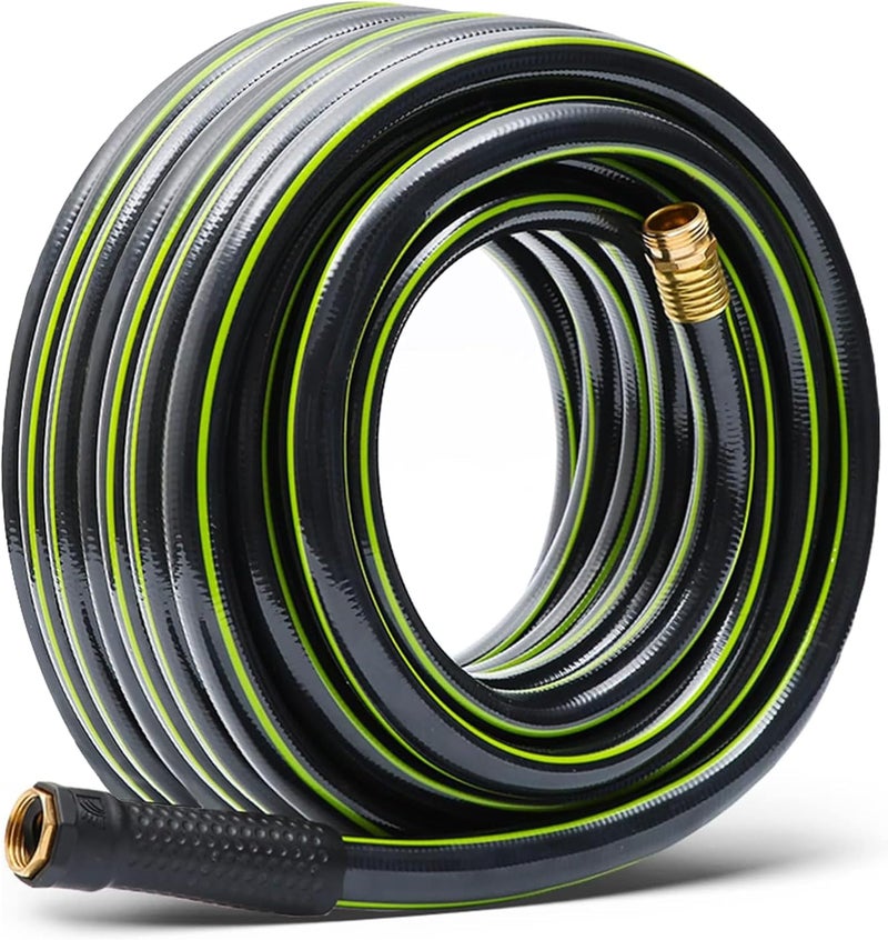 WORTH Leader Garden Hose 3/4 in. x 50 ft. -No Kink, Flexible, Leakproof, Male/Female -Heavy Duty Durable 5 Layers PVC Rubber Lightweight Water Pipe for Gardening, Agriculture & Lawn Care -500PSI Burst - Image 1