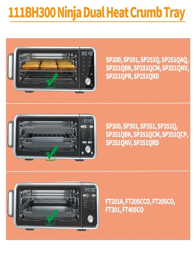 قطع غيار صينية فتات الطعام المُحسّنة SP201 SP301 SP351 لصينية فتات الطعام FT205CO من Ninja Foodi Digital Air Fry Pro، صينية سفلية قابلة للطي لفرن الطهي، مصنوعة من الفولاذ المقاوم للصدأ 304، ملحقات صينية التنقيط - Image 5