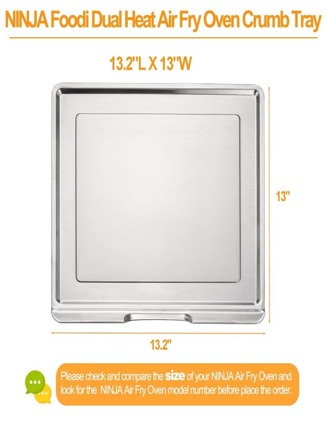 قطع غيار صينية فتات الطعام المُحسّنة SP201 SP301 SP351 لصينية فتات الطعام FT205CO من Ninja Foodi Digital Air Fry Pro، صينية سفلية قابلة للطي لفرن الطهي، مصنوعة من الفولاذ المقاوم للصدأ 304، ملحقات صينية التنقيط - Image 2