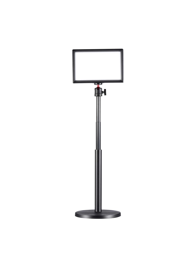 jusmo JUSMO K3 Key Light w Extendable Desktop Stand, Brightness/Color Temperature Adjustable LED Video Light, Soft Panel Fill Light for Streaming, Record Videos, Video Calls, Zoom Meetings  - Image 1